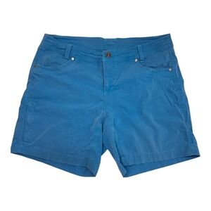 Kuhl Womens‎ Hiking Shorts Sz 12 Blue 6" Inseam Pockets Outdoors Camping Summer